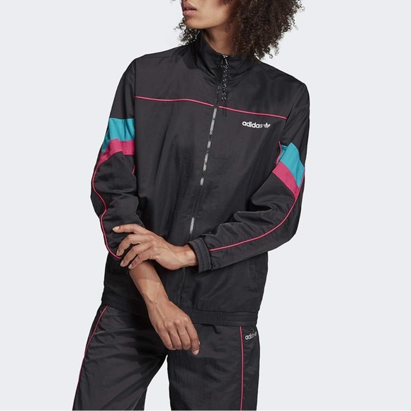 adidas Originals tech trefoil utility pant and jacket in black - Picture 1 of 9